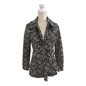 Sandro Studio Animal Print Jacket